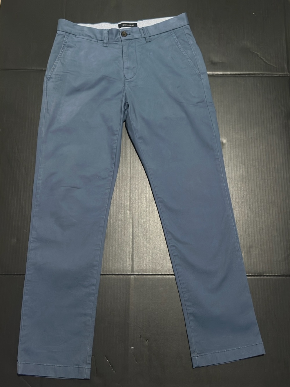 Tommy Hilfiger Blue Slim Straight Chinos
